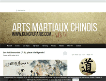 Tablet Screenshot of kungfuparis.com